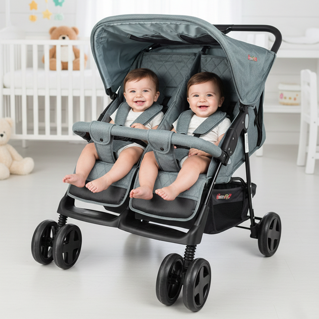 BP Twins Stroller Side by Side - Green