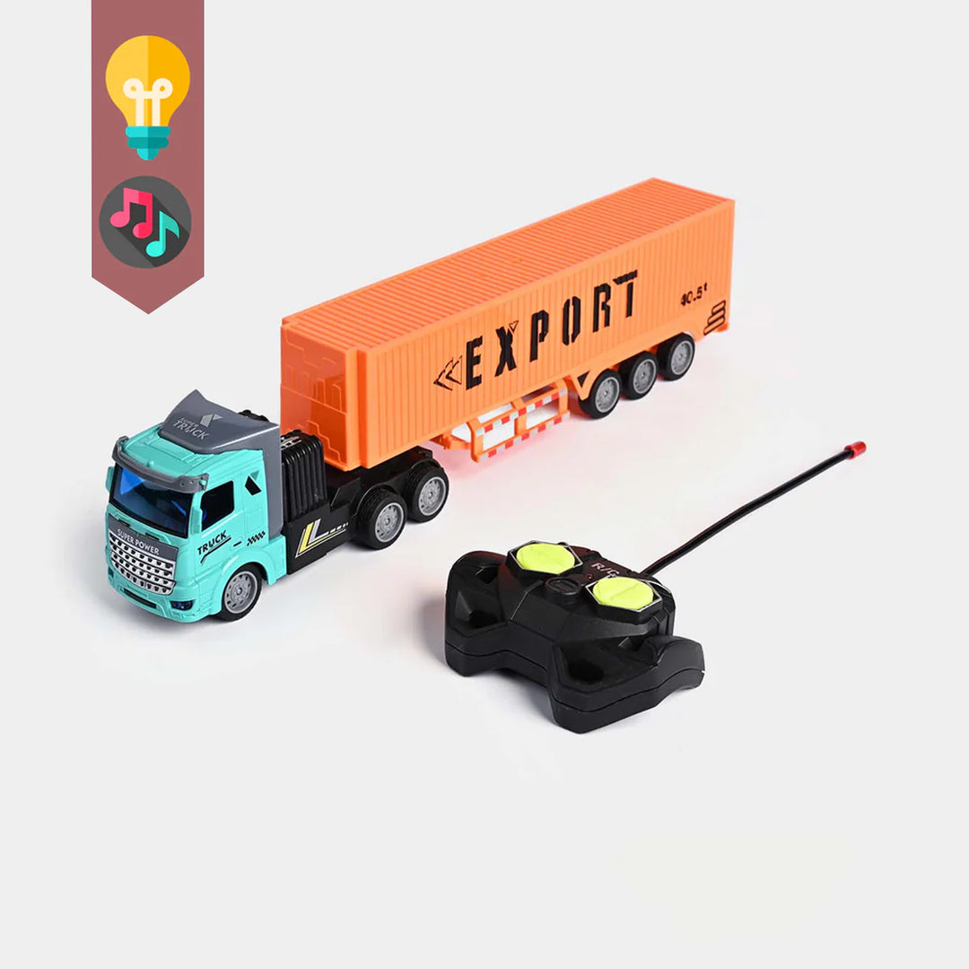 Remote Control Container Truck with Light for Kids