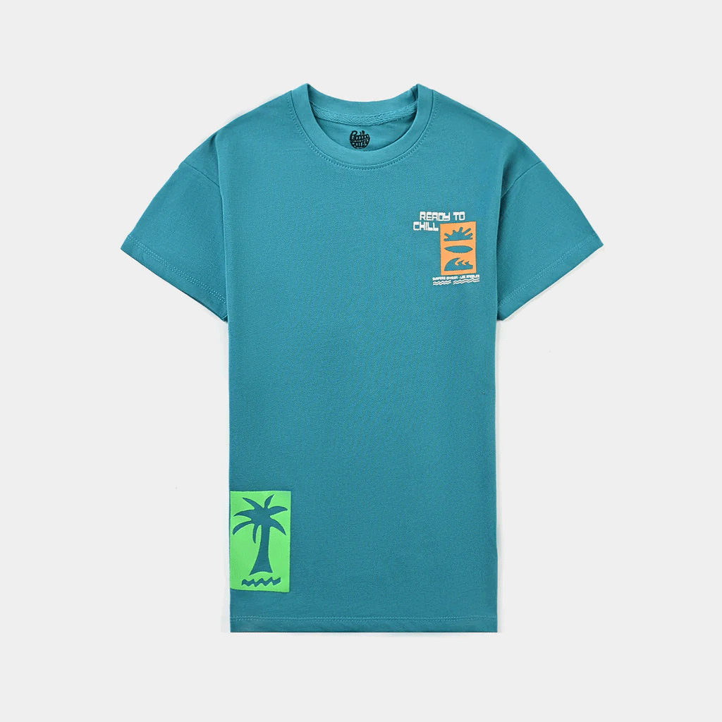 Boys Jumbo Pique T-Shirt (Ready To Chill) - Green