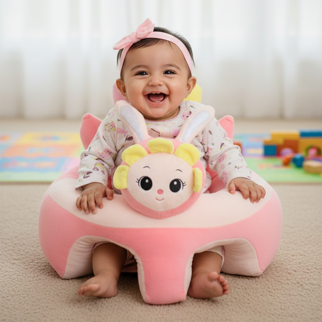 Cartoon Baby Floor Seat/Support Sofa Seat 3M+ |  968-Pink