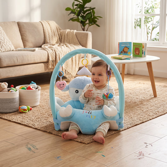 Cartoon Baby Floor Seat/Support Sofa Seat 6M+ | 544-Blue
