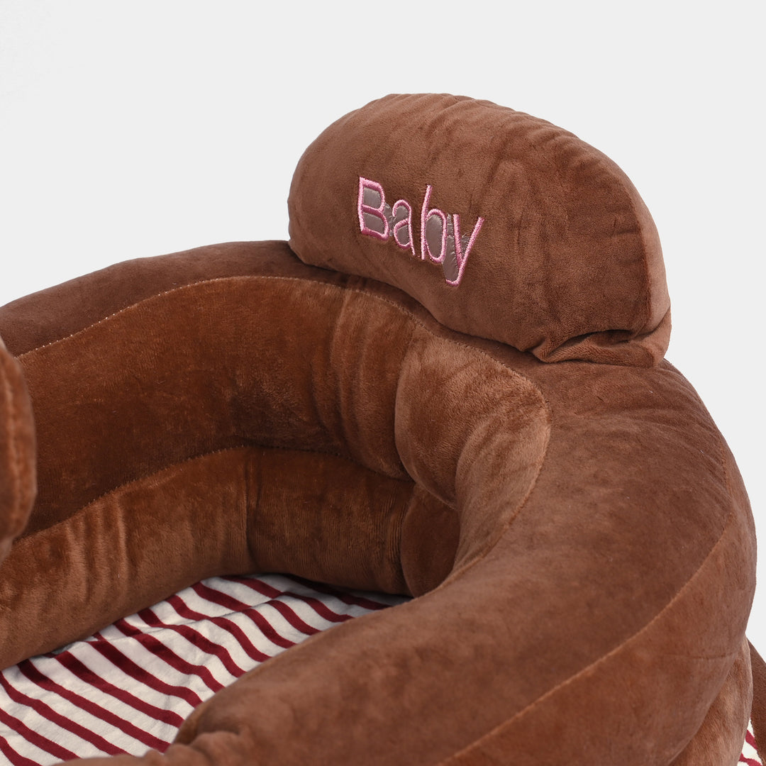 Cartoon Baby Floor Seat/Support Sofa Seat - 6M+ | 1475-Brown