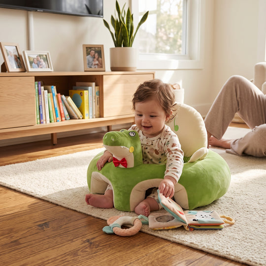 Cartoon Baby Floor Seat/Support Sofa Seat - 6M+ | 1469-Green