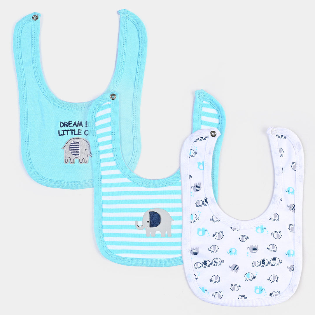 Pack OF 3 Infant Bibs Set Elephants