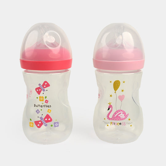 Wide Neck Feeding Bottle Set Pack of 2 8OZ 3M+