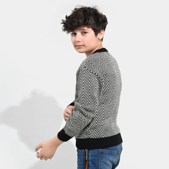 Boys Acrylic Sweater - Grey