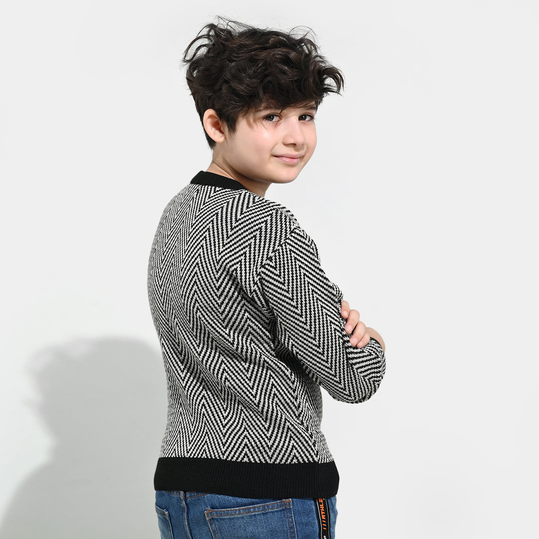 Boys Acrylic Sweater - Grey