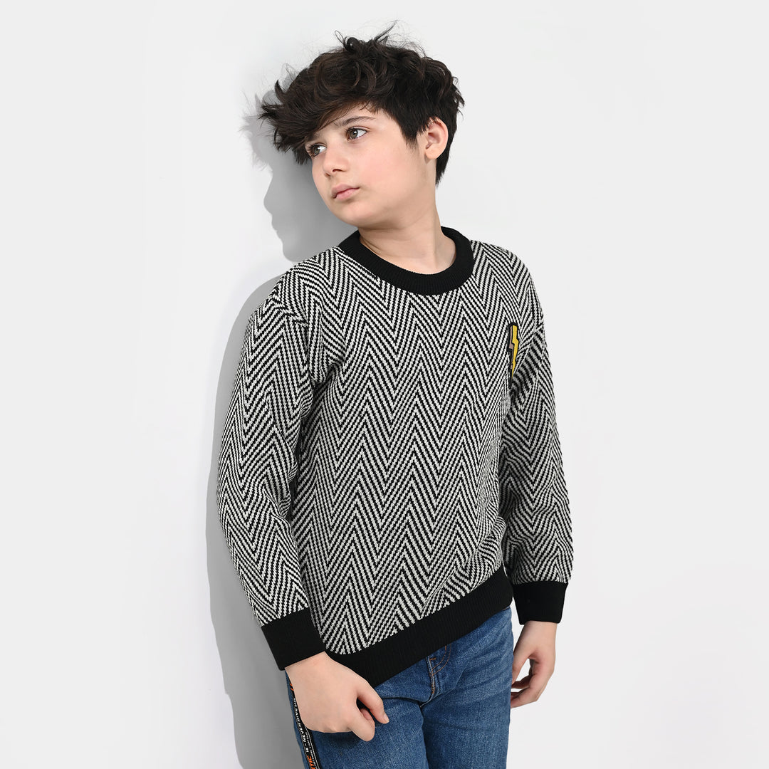 Boys Acrylic Sweater - Grey