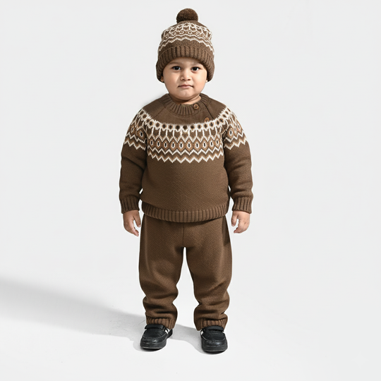Infant Boys Acrylic Suit-Tribe - BROWN
