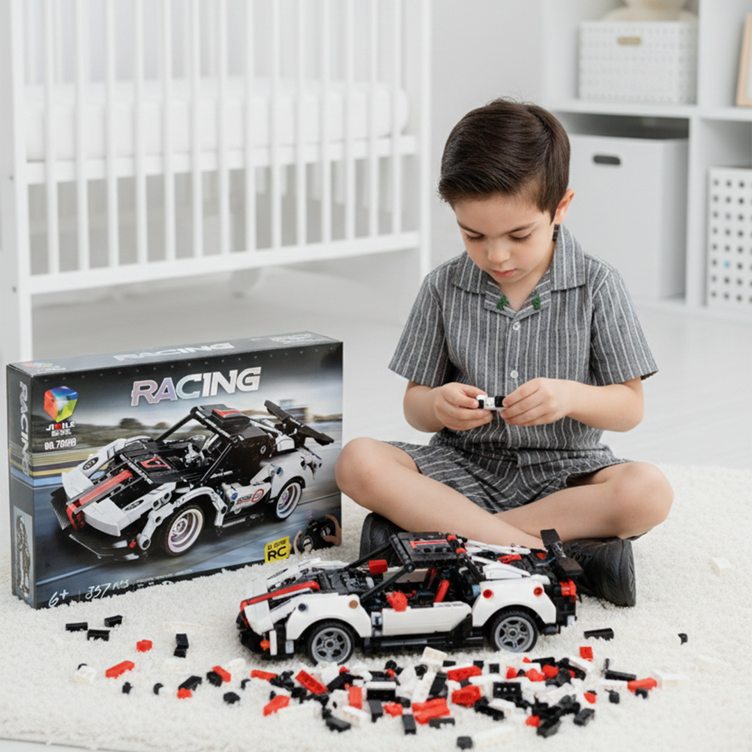 Racing Remote-Controlled Car Building Block Set – Build, Race, and Play