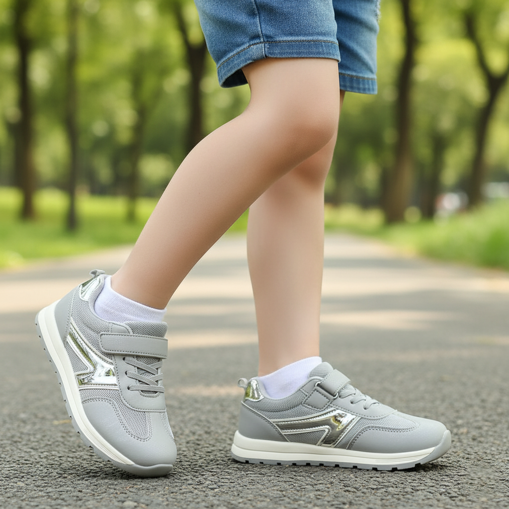 Girls Jogger 126-2-Grey/Silver
