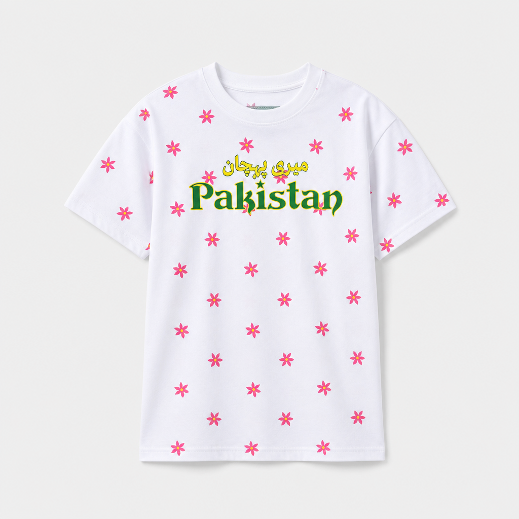 Girls Gul-e-Azadi T-Shirt – White