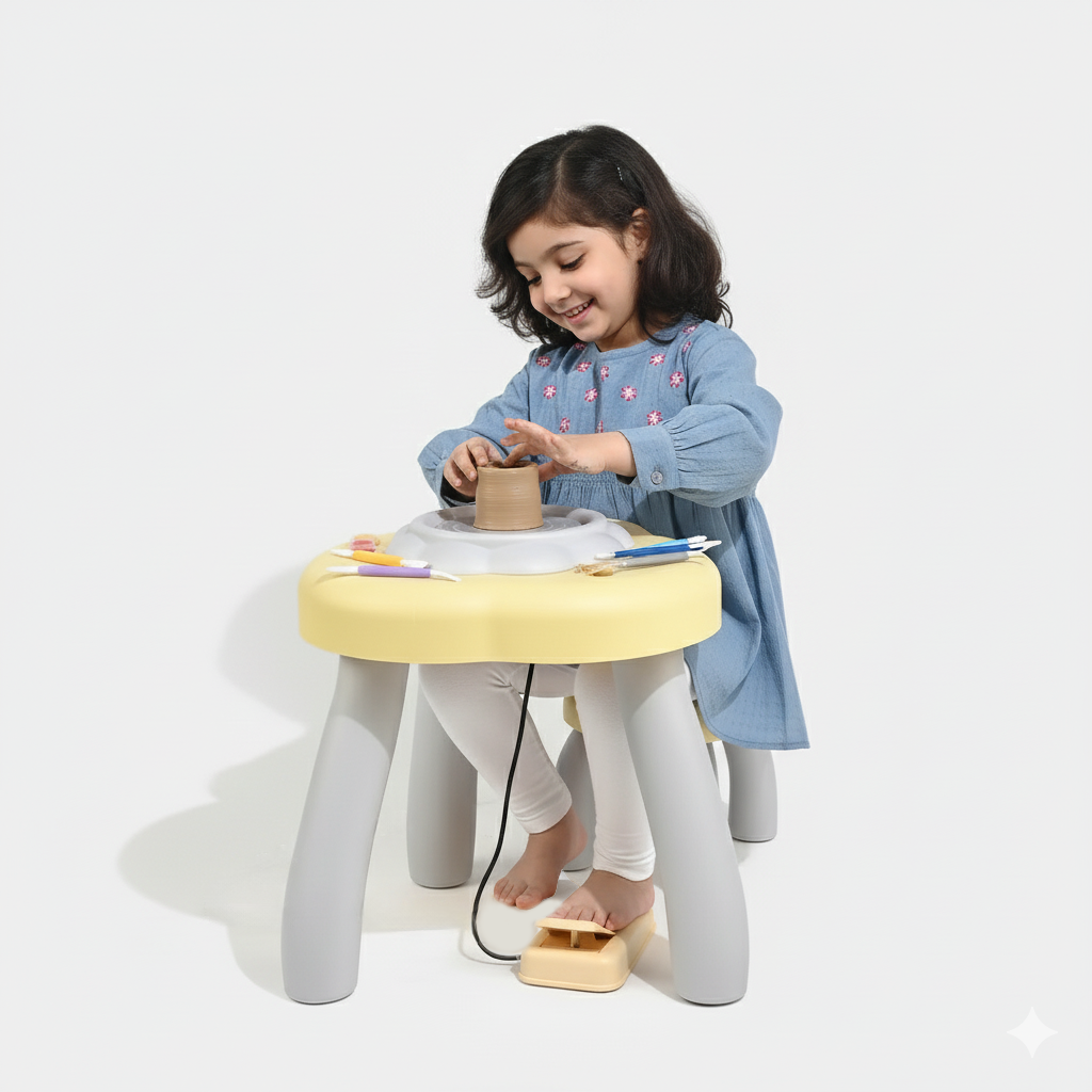 Foot Pedal Pottery Table For Kids
