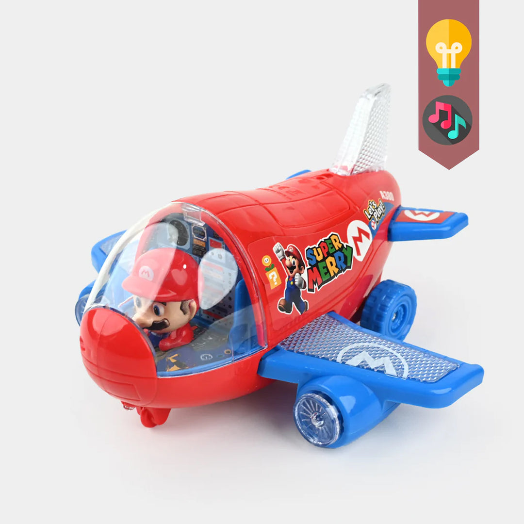 Kids Electric Stunt Rotating Plane with Light & Sound