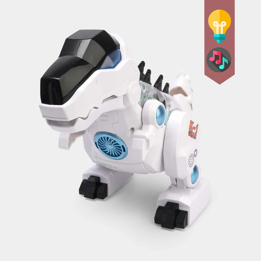 Kids Electric Gear Dinosaur Toy with Light & Music
