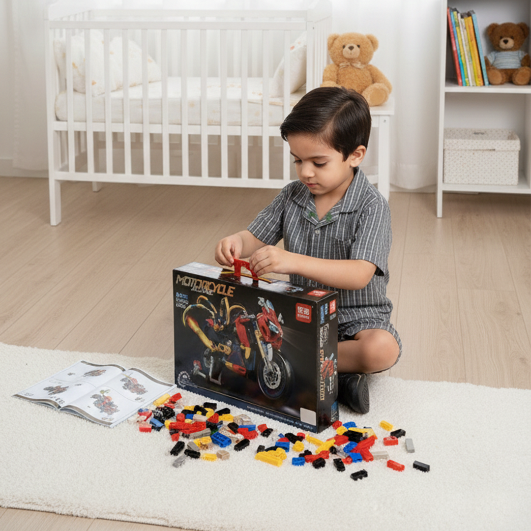 Creative Construction Super Bike Building Blocks Set