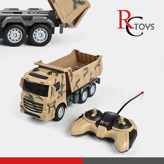 Remote Control Military Dump Truck Toy For Kids