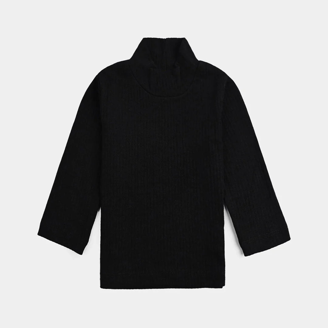 Boys Turtle Neck T-Shirt - BLACK