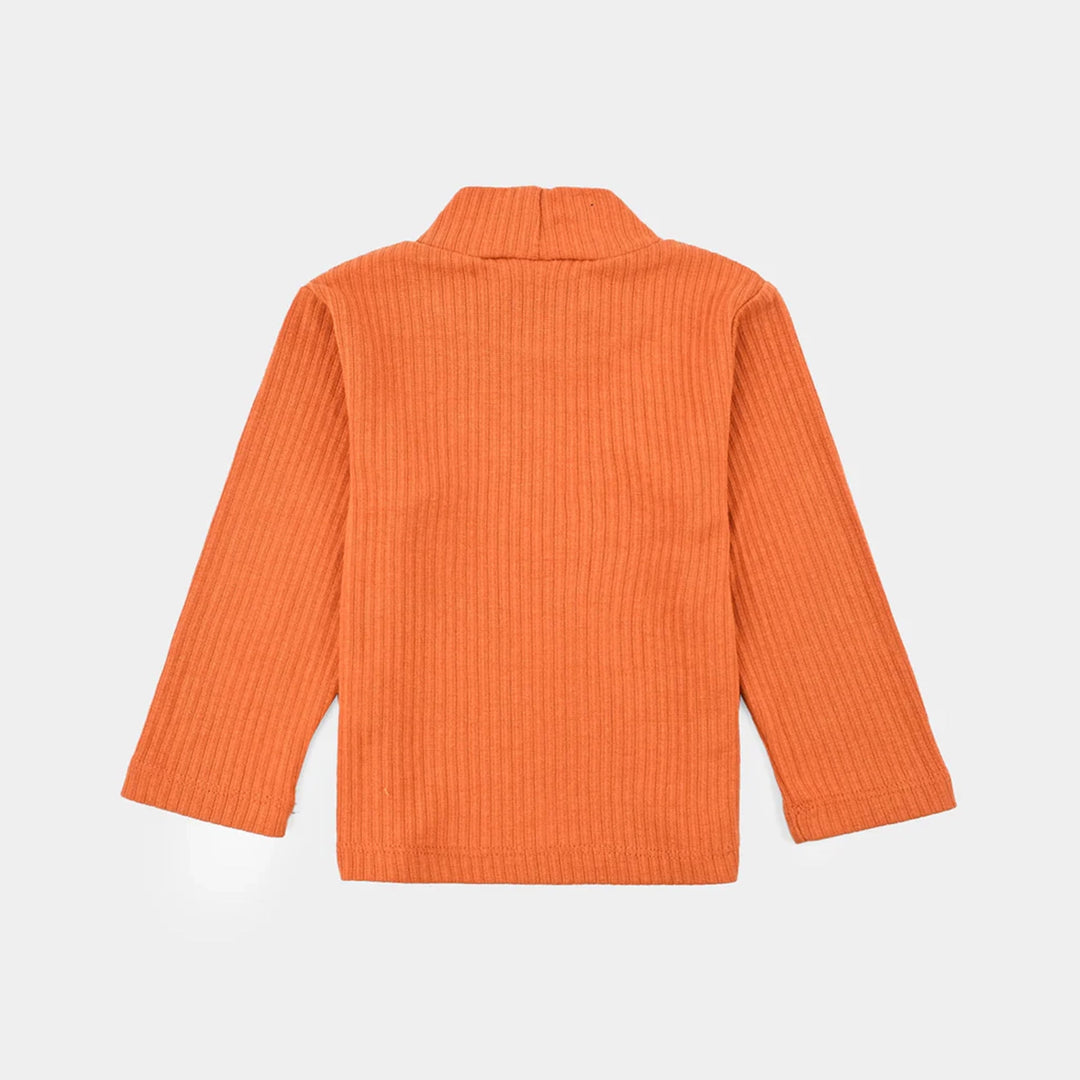 Infant Unisex Rib Turtle Neck T-Shirt - H.Sun Set