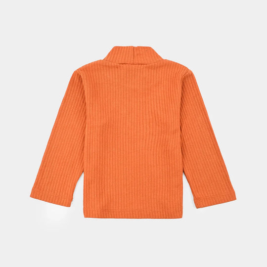 Infant Unisex Rib Turtle Neck T-Shirt - H.Sun Set