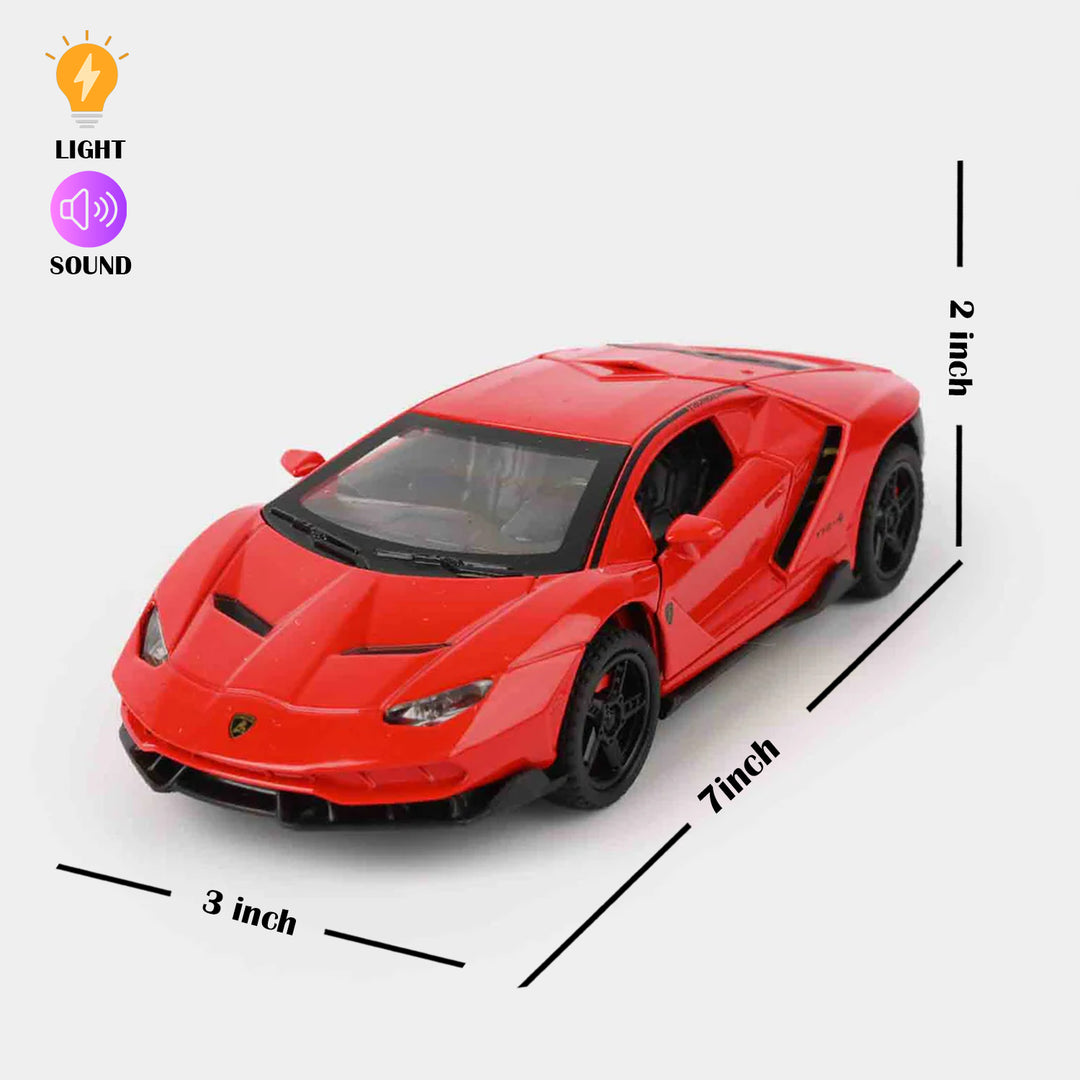 Die-Cast Supercar – Lights, Sound & Openable Doors