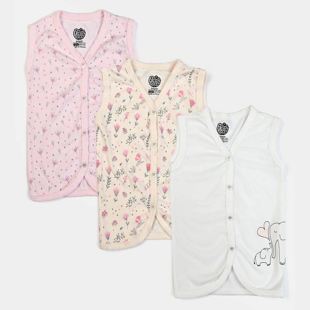 Pack Of 3 Infant Baby Unisex Cotton Vest Sando Set