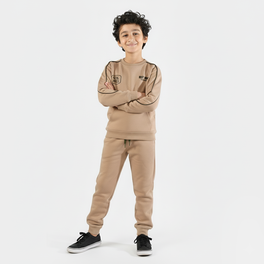 Boys Jacquard 2 Piece GOAL AREA 2-CAMEL