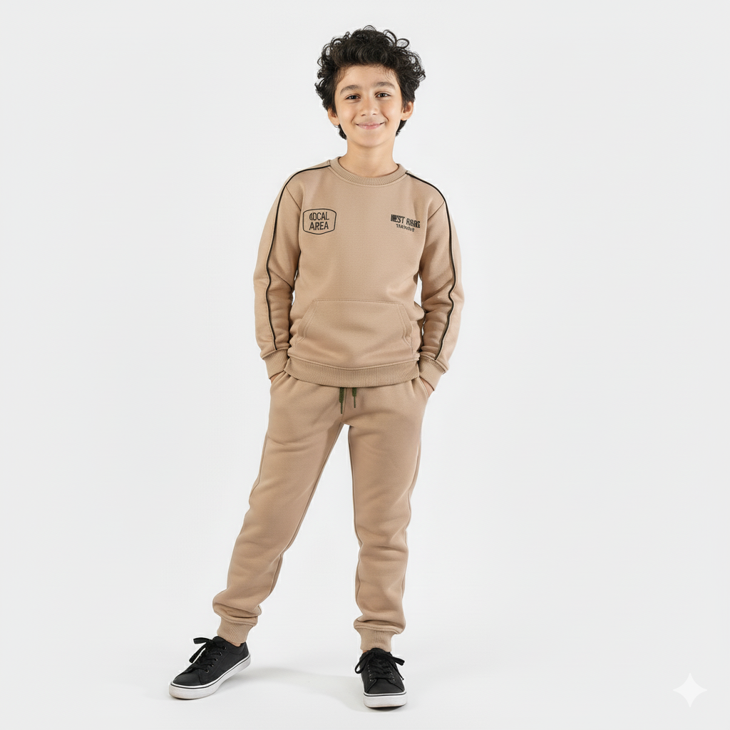 Boys Jacquard 2 Piece GOAL AREA 2-CAMEL