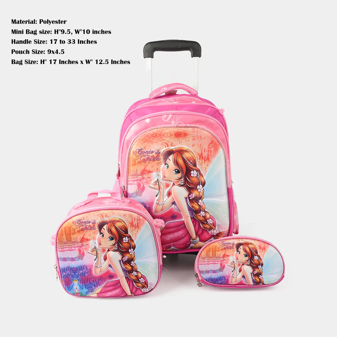 Character Trolley Bag 3pc Set for Kids