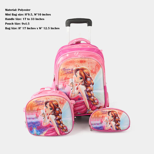 Character Trolley Bag 3pc Set for Kids