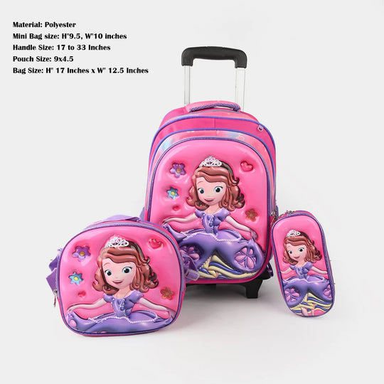 Character Trolley Bag 3pc Set for Kids