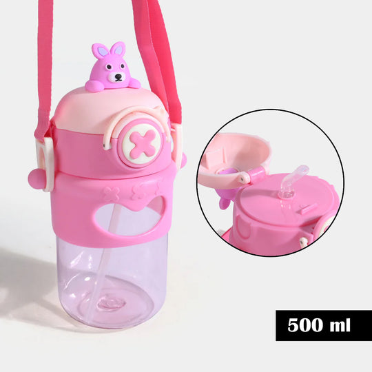 KIDS STRAW WATER BOTTLE/BEAKER | SH2704 - PINK