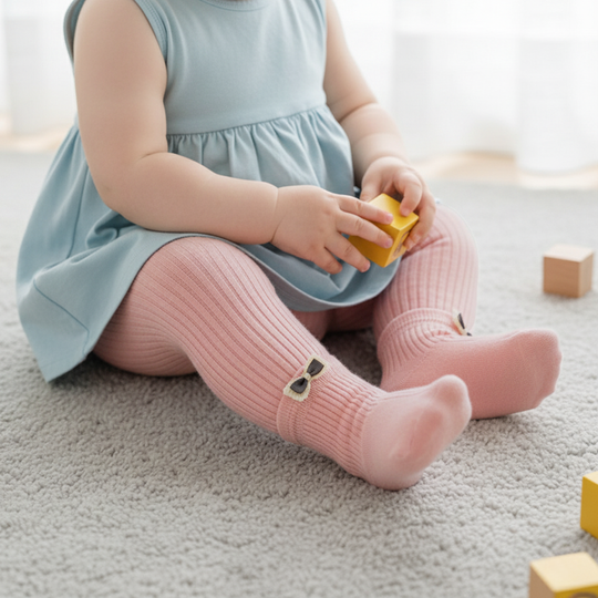 Girls Cotton Tights W/Socks