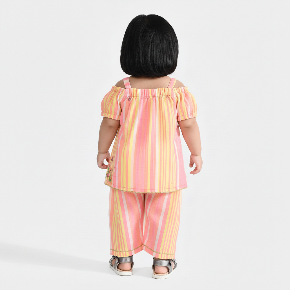Infant Girls Poly Viscose 2-Piece Set (Candy Land) - Multi