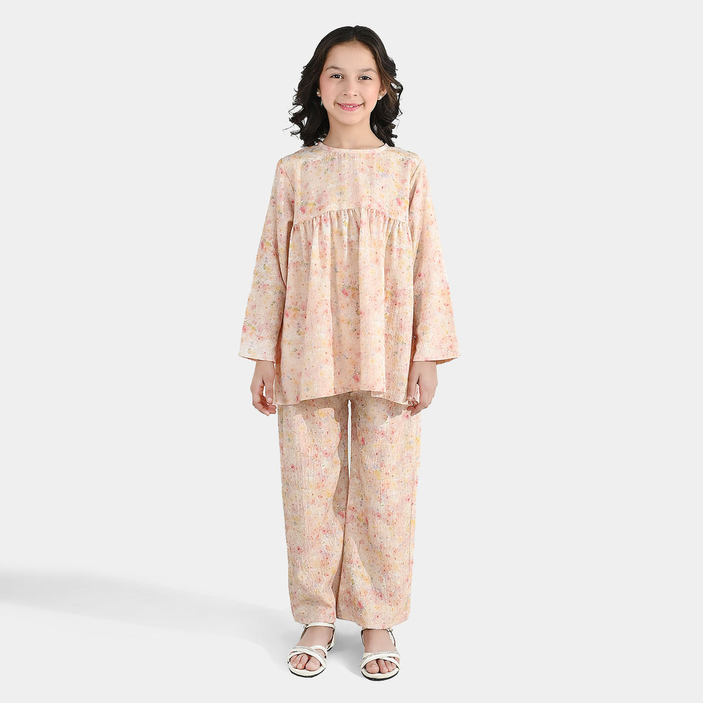 Girls Cotton CO-Ord Set - Multi