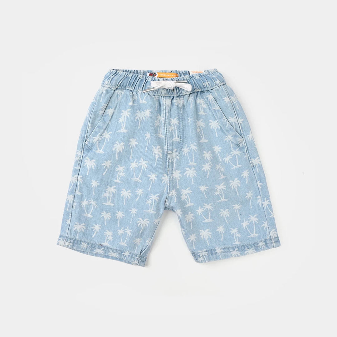 Boys Denim Rigid Shorts - Light Blue