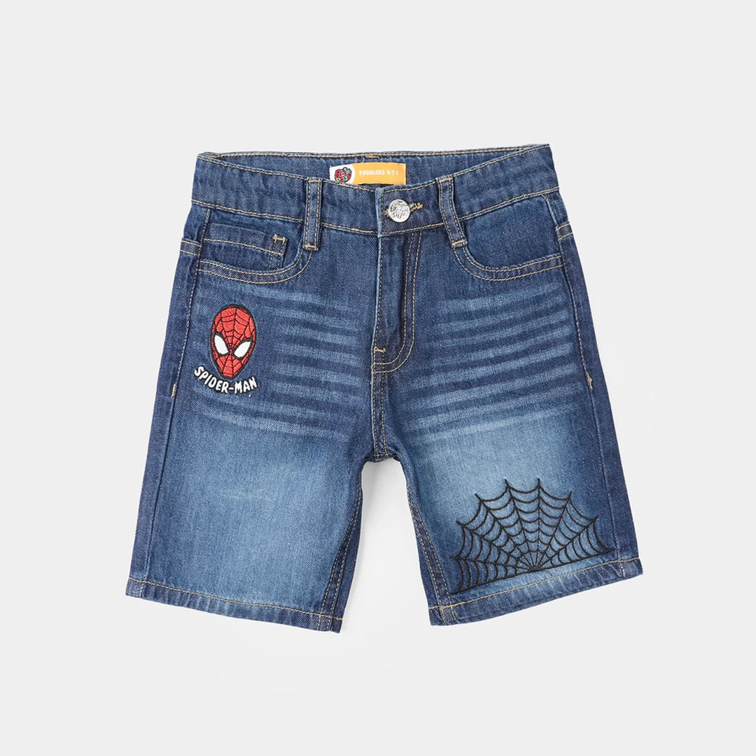 Boys Denim Rigid Shorts Character - Dark Blue