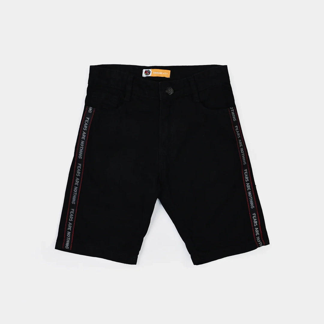Boys Denim Rigid Shorts (Fare Are Nothing) - Black