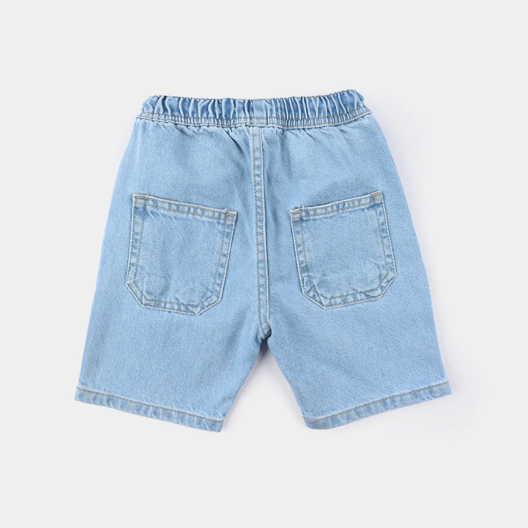 Boys Denim Rigid Shorts - Light Blue