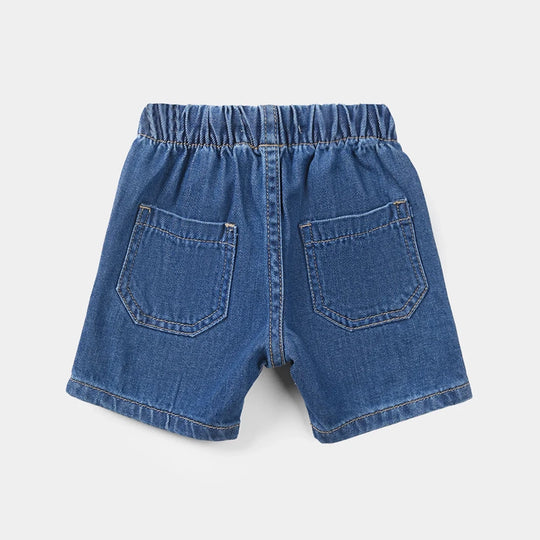 Infant Boys Denim Rigid Shorts- Dark Blue
