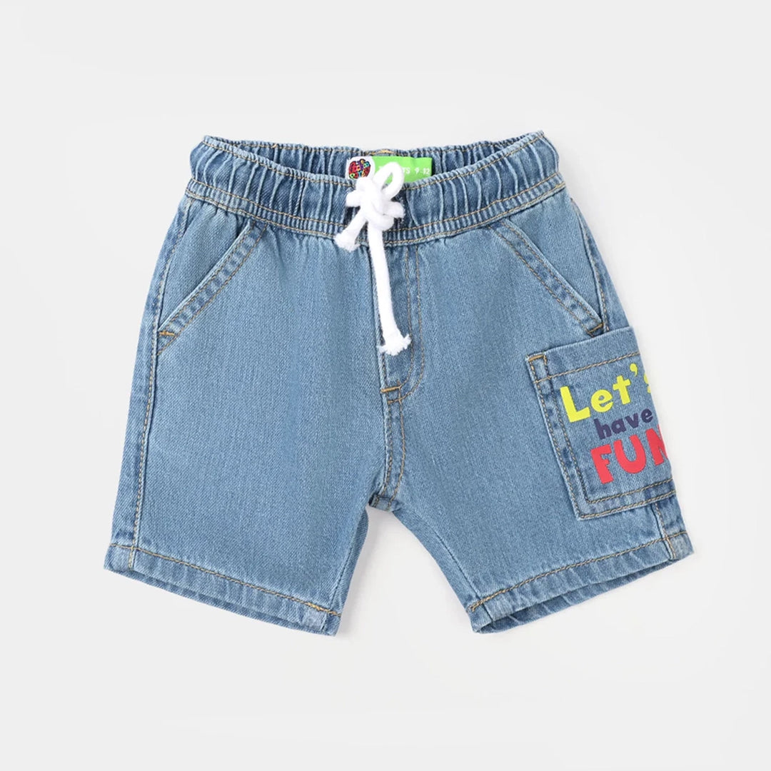 Infant Boys Denim Rigid Short - Light Blue