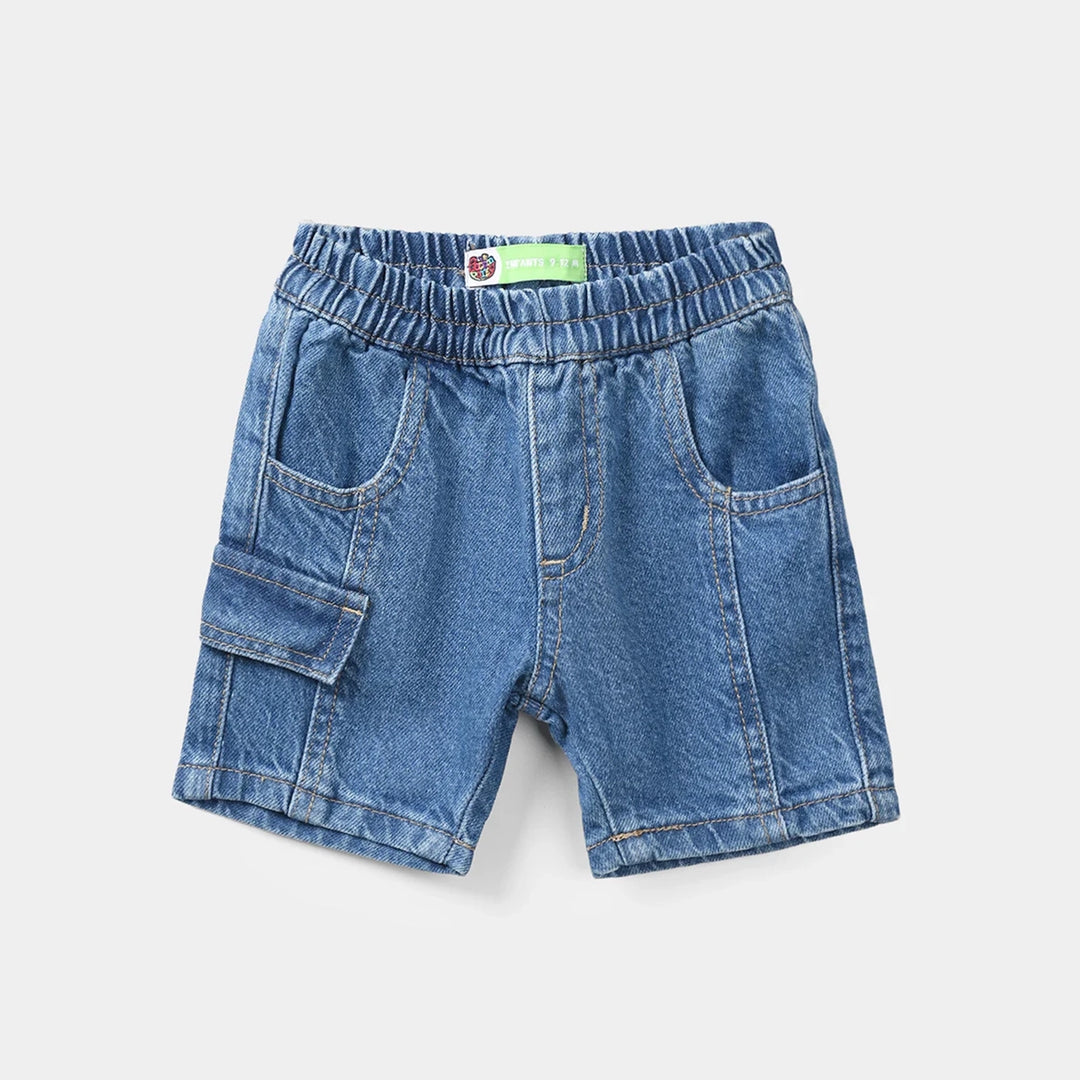 Infant Boys Denim Rigid Shorts - Mid Blue