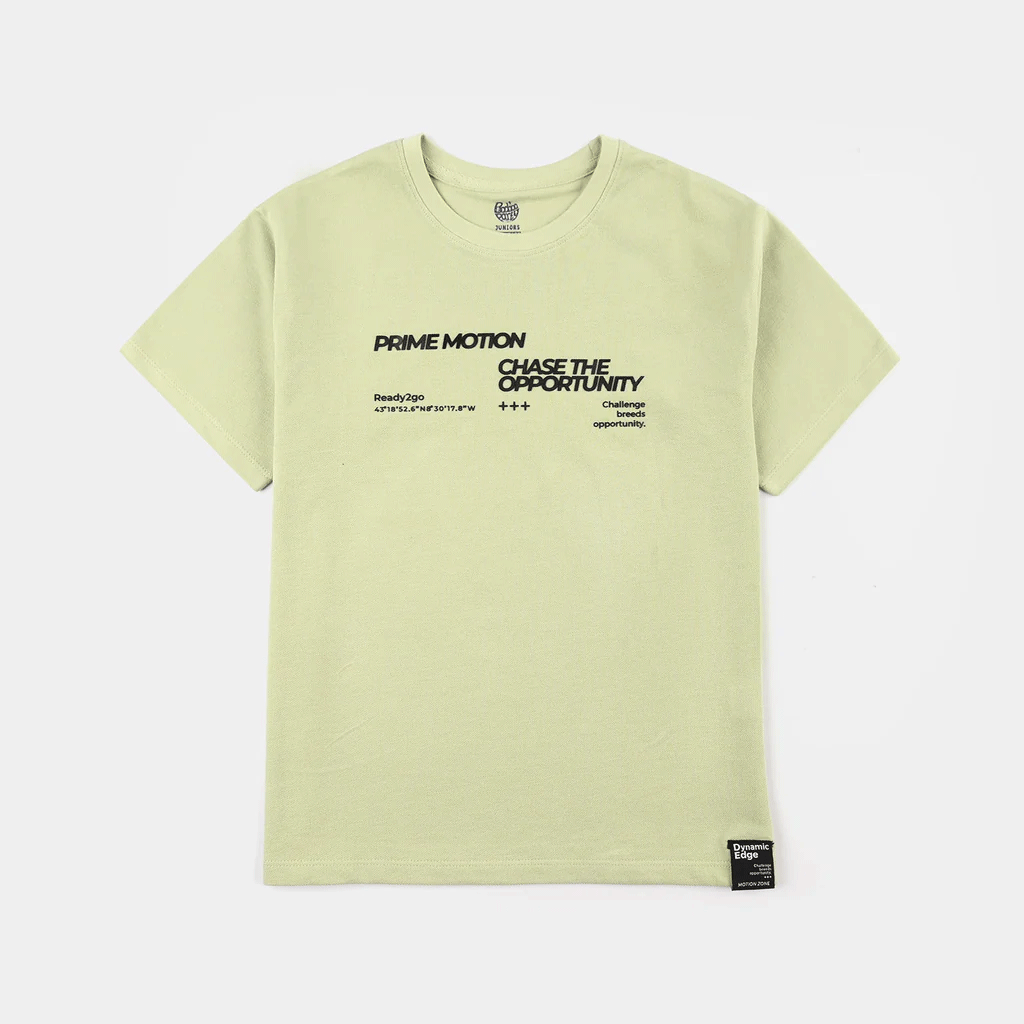 Boys Jumbo Pique T-Shirt (Prime Motion) - Green