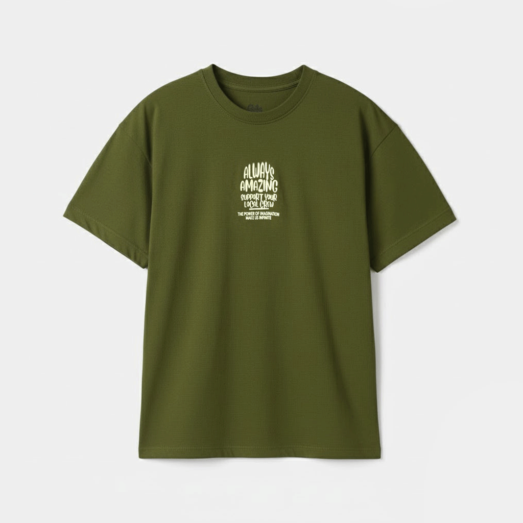 Boys Jersey/Terry  T-Shirt Always - Olive Green