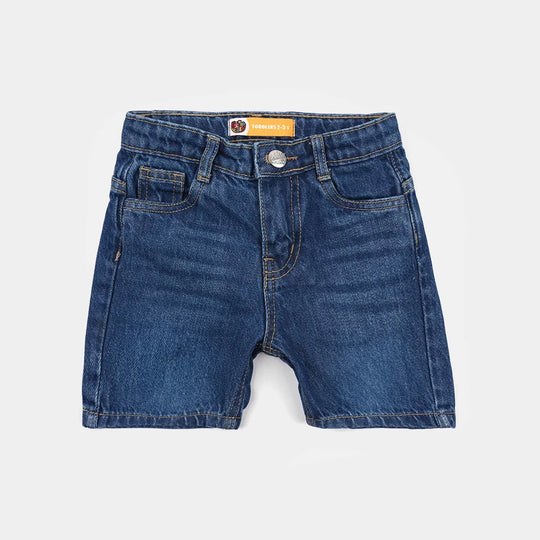Boys Denim Stretch Shorts Basic - Mid Blue