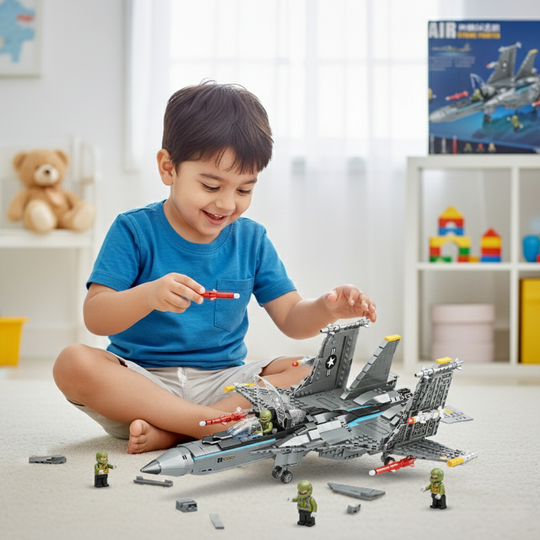 Strike Fighter Building Block Set For Kids