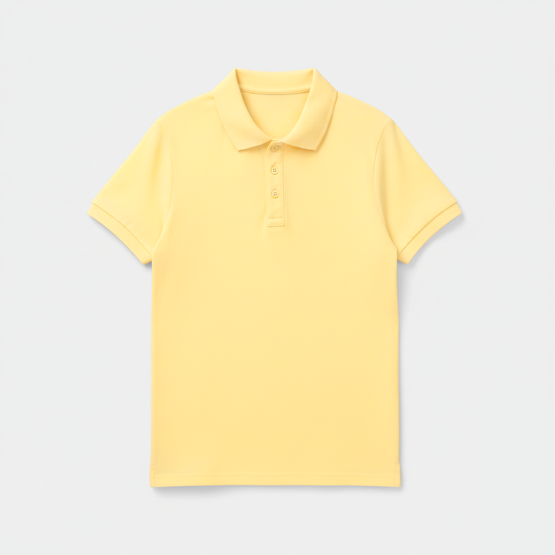 Boys Cotton PK Polo Basic - Yellow