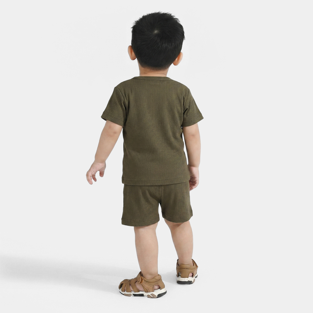 Infant Boys Thermal Knitted Suit (FLY HIGH) - Green