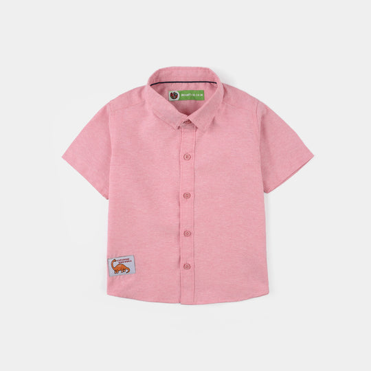 Infant Boys Oxford Shirt (Dino World) - Pink