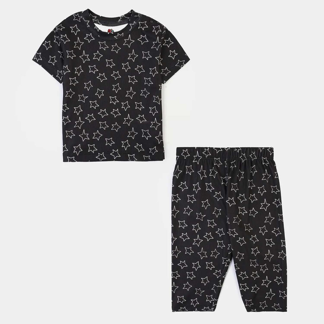 Infant Boys Poly Cotton Night Suit TWINKLE-BLACK